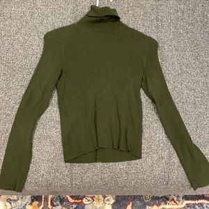 Forest green mock turtleneck